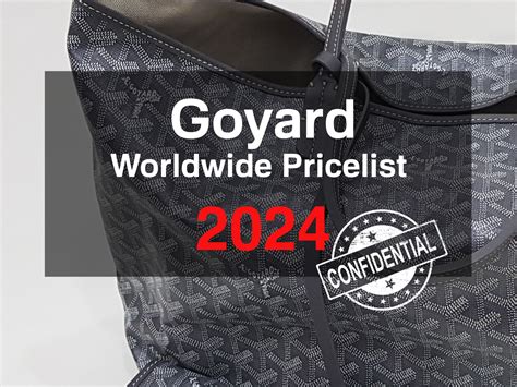 goyard price list 2024.